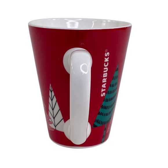 Starbucks 2017 Holiday Red Christmas Tree Ceramic Coffee Mug 13oz Microwave Safe - Picture 4 of 7